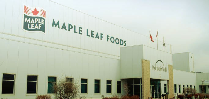 Maple Leaf FoodsÕ processing plant in Brandon 