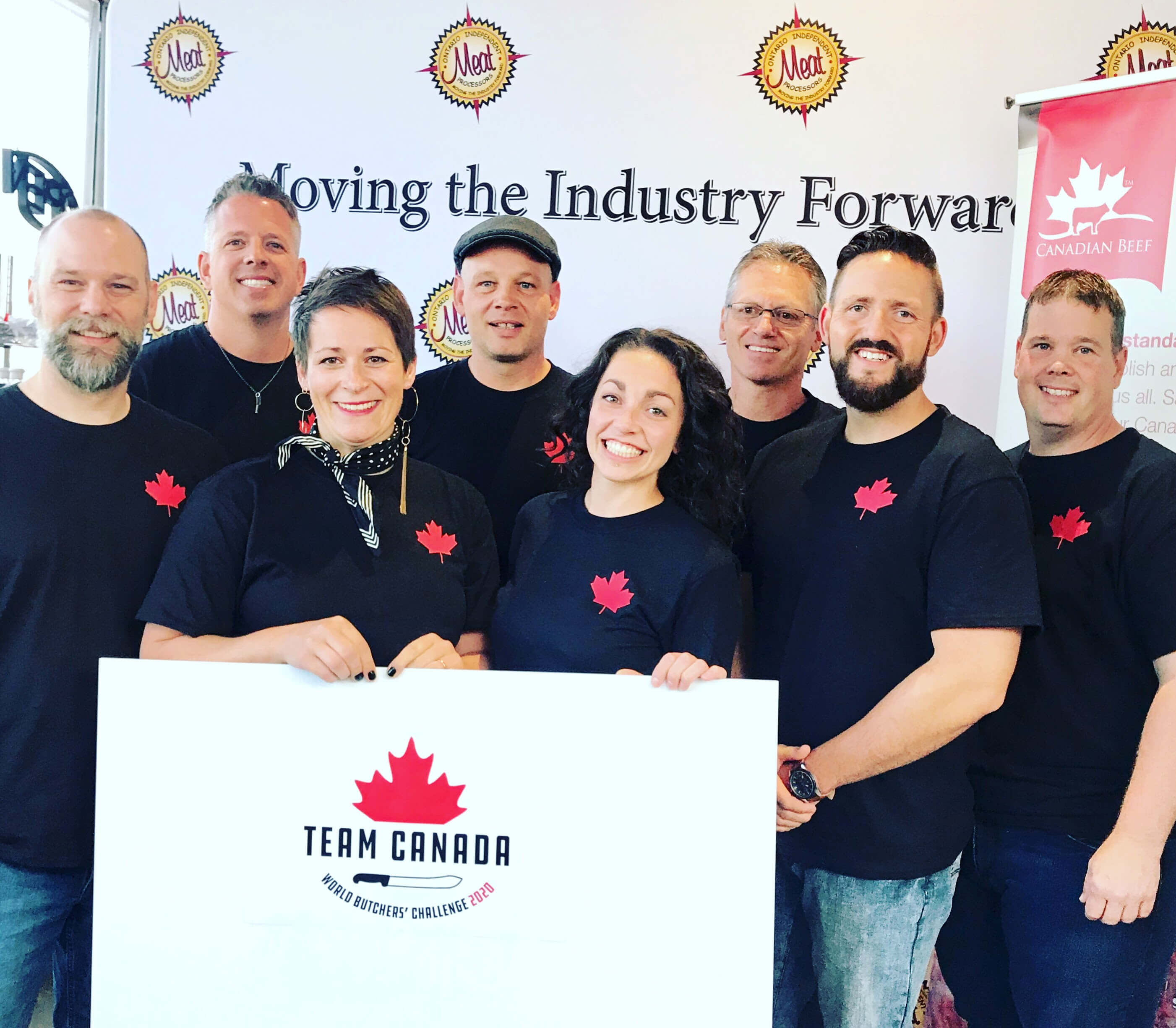 Team Canada photo (left to right): Corey Meyer, Brent Herrington, Elyse Chatterton, Peter Baarda, Taryn Lee Barker, Damian Goriup, Aaron McLaughlin, Dave Vander Velde