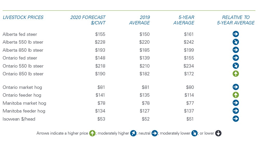 Sources: Statistics Canada, USDA, CanFax, CME Futures and FCC calculations.