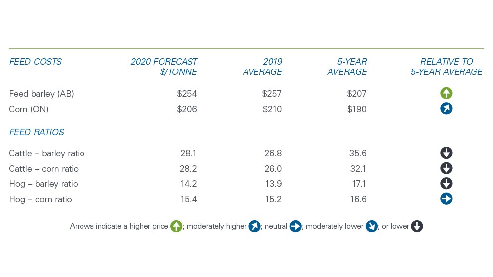 Sources: Statistics Canada, USDA, CanFax, CME Futures and FCC calculations