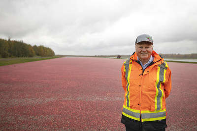 Marc Bieler at his cranberry farm in Saint-Louis-de-Blandford, Quebec. (CNW Group/McGill University)