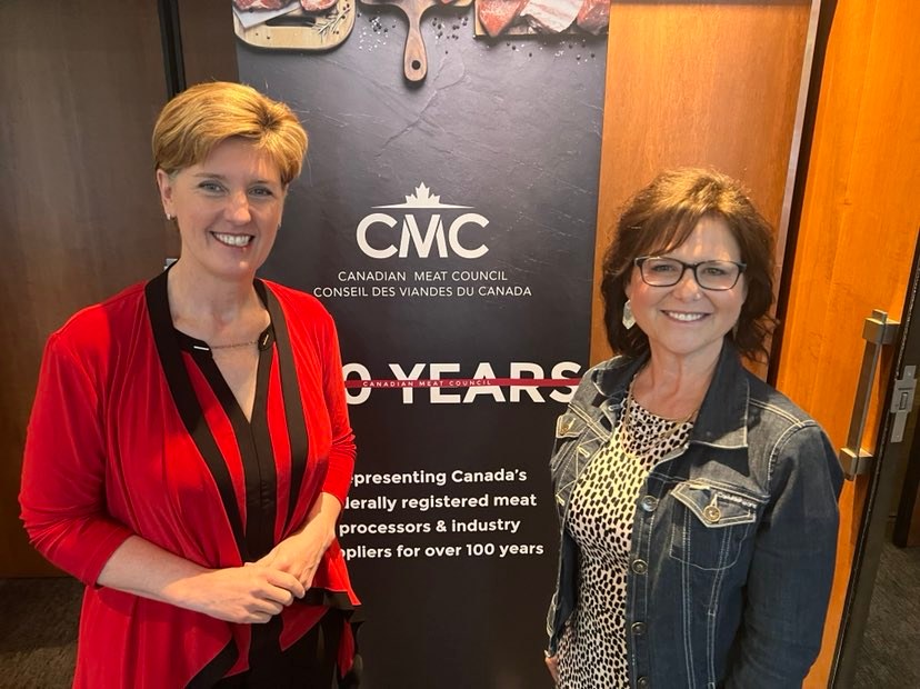 Kerry Towle pictured with  Marie-Claude Bibeau, minister of Agriculture and Agri-food. 