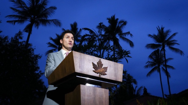 Prime Minister Justin Trudeau holds a closing press conference following the G20 Leaders Summit in Bali, Indonesia on Wednesday, Nov. 16, 2022. THE CANADIAN PRESS/Sean Kilpatrick