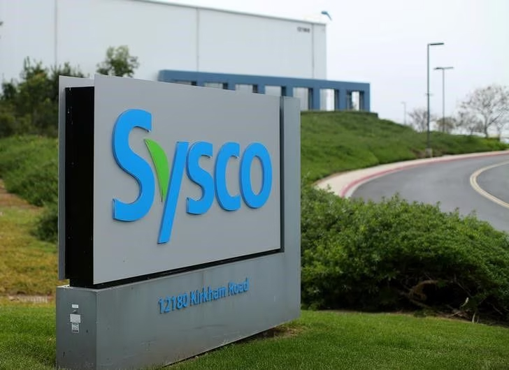 A Sysco sign is shown outside one of their distribution centers in Poway, California, U.S.  REUTERS/Mike Blake