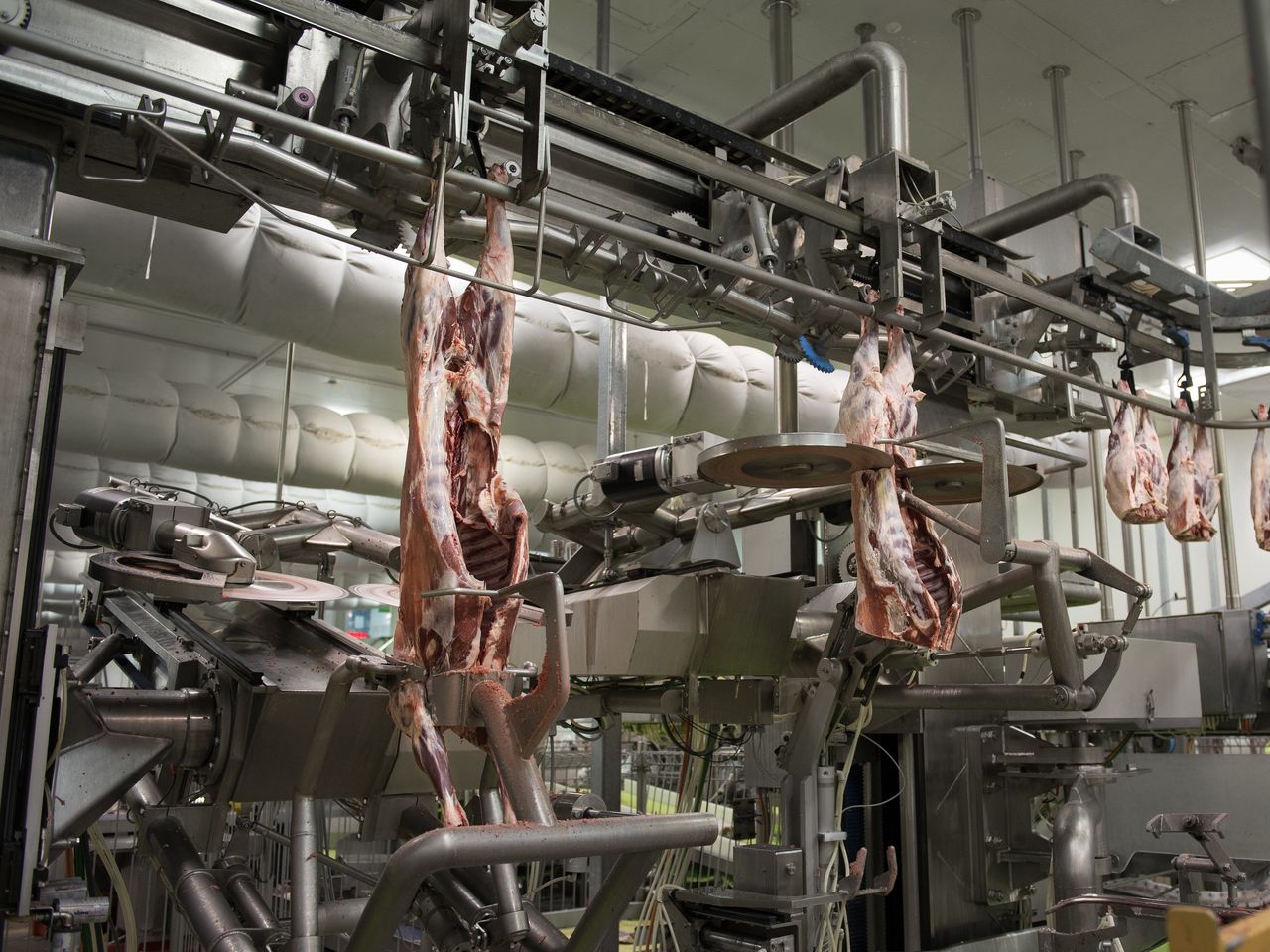 A robotic meat-cutting system used by JBS USA Holdings. JBS