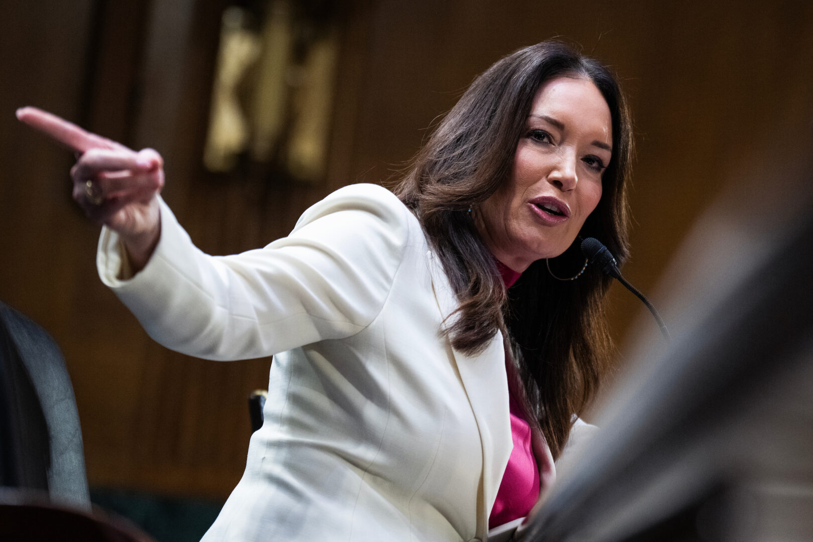 Brooke Rollins testifies during her Senate Agriculture, Nutrition and Forestry Committee confirmation hearing (Tom Williams/CQ Roll Call)